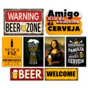 Ver imagem 2 de Kit 8 Placas Decorativas Bebidas Cervejas Frases Top