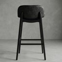 Ver imagem 7 de Kit 02 Banquetas Altas Arabella Madeira Maciça Estofada Encosto Curvo Facto All Black - Desk Design