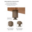 Ver imagem 5 de Conjunto Armário de Cozinha Modena 120 cm 3 Portas Cor Mel