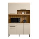 Ver imagem 2 de Conjunto Armário de Cozinha Modena 120 cm 3 Portas Cor Mel