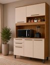 Ver imagem 1 de Conjunto Armário de Cozinha Modena 120 cm 3 Portas Cor Mel