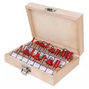 Ver imagem 1 de Jogo de Fresas para Tupia 8mm com 15 Peças para Madeira St