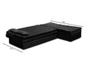 Ver imagem 6 de Sofá Cama King 5 Lugares 2,70m Alice Suede Preto Adonai Estofados