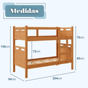 Ver imagem 6 de Beliche Infantil ou Adulto com 02 Colchões Macios Proteção Completa com Grade Resistente