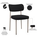 Ver imagem 4 de Kit 06 Cadeiras Estofadas para Sala de Jantar Melina Base Arena L02 Suede Preto - Lyam Decor