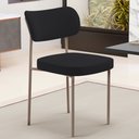 Ver imagem 2 de Kit 06 Cadeiras Estofadas para Sala de Jantar Melina Base Arena L02 Suede Preto - Lyam Decor