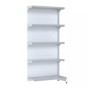 Gondola Parede 202 Fit Continuação Branco 5 Bandeja Sp Etiqueta