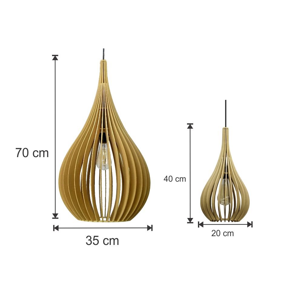 Lustre Pendente Para Sala Pé direito Duplo Rain Marfim - 6