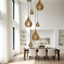 Ver imagem 5 de Lustre Pendente para Sala Pé Direito Duplo Rain Marfim