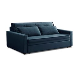 Sofá Cama Retrátil 2 Lugares 162cm Cancún Tecido Veludo iSofa Marrom amarelado - 4