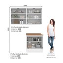 Ver imagem 6 de Lavanderia Modulada Amy 6 Portas 5 Prateleiras MDF 160cm Branco Casa 812