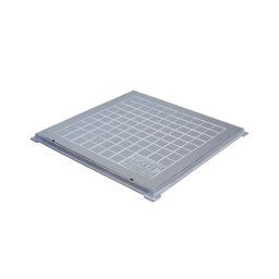 Tampa Tampão Chão Alumínio Fundido Quadrado Simples 80x80cm - 1