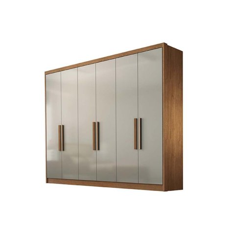 Guarda Roupa Casal 6 Portas e 6 Gavetas Rizon/linea Cumaru/fendi - Novo Horizonte