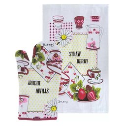 Kit Cozinha 2 Peças Pano de Luva Super Limpa Appel Cherry - 1