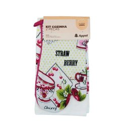 Kit Cozinha 2 Peças Pano de Luva Super Limpa Appel Cherry - 3