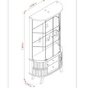 Ver mais imagens de Conjunto Buffet Mônaco Cristaleira Moss com Porta em MDF Curvo em LED Cumaru/Opala