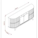 Ver imagem 6 de Conjunto Buffet Mônaco Cristaleira Moss com Porta em MDF Curvo em LED Cumaru/Opala