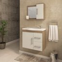 Ver imagem 1 de Gabinete de Banheiro 1 Cuba 1 Espelheira 2 Portas 2 Gavetas Vix Mgm Móveis