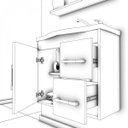 Ver imagem 5 de Gabinete de Banheiro 1 Cuba 1 Espelheira 2 Portas 2 Gavetas Vix Mgm Móveis