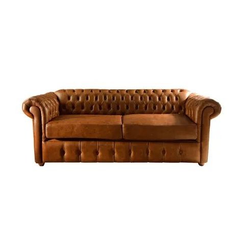 Sofá Chesterfield Capitone Luis Xv Vicenzo Couro Eco Caramelo 1,80m / Decoracao, Sala Tv Estar, Rece