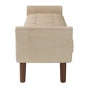 Ver imagem 7 de Puff Recamier Calçadeira 160cm Base Madeira Neville P02 Bouclé Bege - Mpozenato