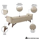 Ver imagem 6 de Puff Recamier Calçadeira 160cm Base Madeira Neville P02 Bouclé Bege - Mpozenato