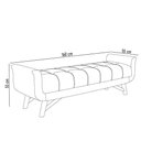 Ver imagem 5 de Puff Recamier Calçadeira 160cm Base Madeira Neville P02 Bouclé Bege - Mpozenato