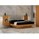 Ver imagem 3 de Cama de Casal Queen Size Braga com Mesa de Cabeceira e Painel Almofadado Leifer Moveis Cinamomo, Jol