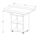 Ver imagem 5 de Mesa Aparador Multifuncional Dobrável com Bancos Annie:castanho