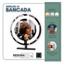 Ver imagem 5 de Espelho Redondo Bancada 50cm Luz Led 3tons Design Premium