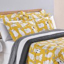 Ver imagem 3 de Kit Cobre Leito Colcha Gatos Casal 3 Peças Estampado Percal 200 Fios 100% Algodão