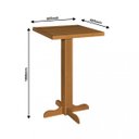 Ver imagem 3 de Mesa Bistrô Alta Madeira Maciça Quadrada Afrodite Gasil Moveis