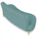 Ver imagem 3 de Sofá 2 Lugares 160cm Pés Aço Dourado Tamar Boucle Azul Z08 - Mpozenato
