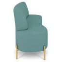 Ver imagem 5 de Sofá 2 Lugares 160cm Pés Aço Dourado Tamar Boucle Azul Z08 - Mpozenato