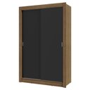 Ver imagem 3 de Guarda-roupa Solteiro 2 Portas de Correr 2 Gavetas Rustic/preto Vivare Madesa
