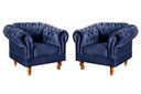 Ver imagem 1 de Conjunto 2 Poltronas Dom Pedro Cor:Veludo Azul 210