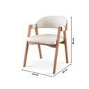 Ver imagem 5 de Conjunto de Mesa Redonda 108cm com 4 Cadeiras Gaia Yescasa Bege/Nude/Freijó