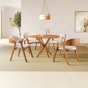 Ver imagem 1 de Conjunto de Mesa Redonda 108cm com 4 Cadeiras Gaia Yescasa