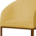Ver imagem 3 de Poltrona Estilo Banqueta Decorativa Mia Tecido em Suede Base Metal Bronze - Estopar Poltrona Mia Sue