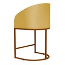 Ver imagem 4 de Poltrona Estilo Banqueta Decorativa Mia Tecido em Suede Base Metal Bronze - Estopar Poltrona Mia Sue