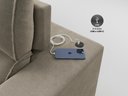 Ver imagem 4 de Sofá com Molas Ensacadas Retrátil e Reclinável Strike 2,40m Veludocristal com Carregador Usb -