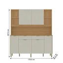 Ver imagem 3 de Cozinha Compacta 6 Portas 2 Gavetas 179,6 cm Botanika Marrom Freijó/Soft Bege