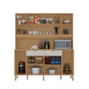 Ver imagem 4 de Cozinha Compacta 6 Portas 2 Gavetas 179,6 cm Botanika Marrom Freijó/Soft Bege