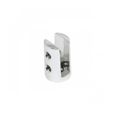 Suporte fenda 2 parafusos para prateleira vidro 6mm - 10 unidades