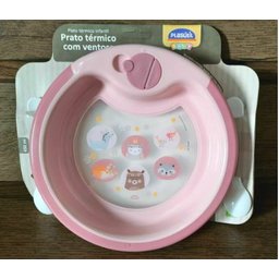 Kit Refeição Bebê Infantil Prato Térmico Ventosa Copo Mágico 360º e Potes Bichinhos Petit - 3