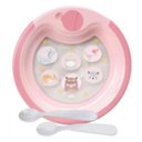 Ver imagem 2 de Kit Refeição Bebê Infantil Prato Térmico Ventosa Copo Mágico 360º e Potes Bichinhos Petit