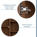 Ver imagem 6 de Espelheira para Banheiro 1 Porta 3 Prateleiras Treviso MGM Móveis Bege/Amêndoa