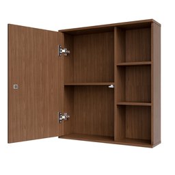 Espelheira para Banheiro 1 Porta 3 Prateleiras Treviso Mgm Móveis - 4 Espelheira para Banheiro 1 Porta 3 Prateleiras Treviso Mgm Móveis - 4