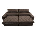Ver imagem 5 de Sofá Retrátil e Reclinável 3,15m Molas Ensacadas Cama inBox Elegance com ThermoGel Velusoft Caf