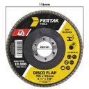 Ver imagem 2 de Disco Lixa Flap 115mm Grão 40 Madeira Aço Desbaste | 10 Un